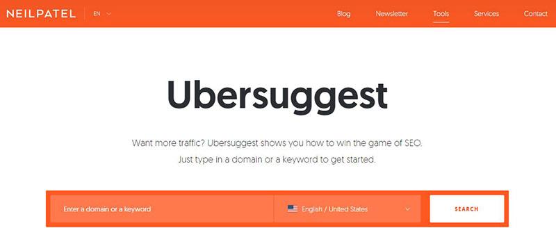 Ubersuggest seo tool